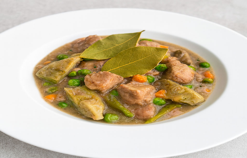 Receta de Estofado de Cerdo con Alcachofas