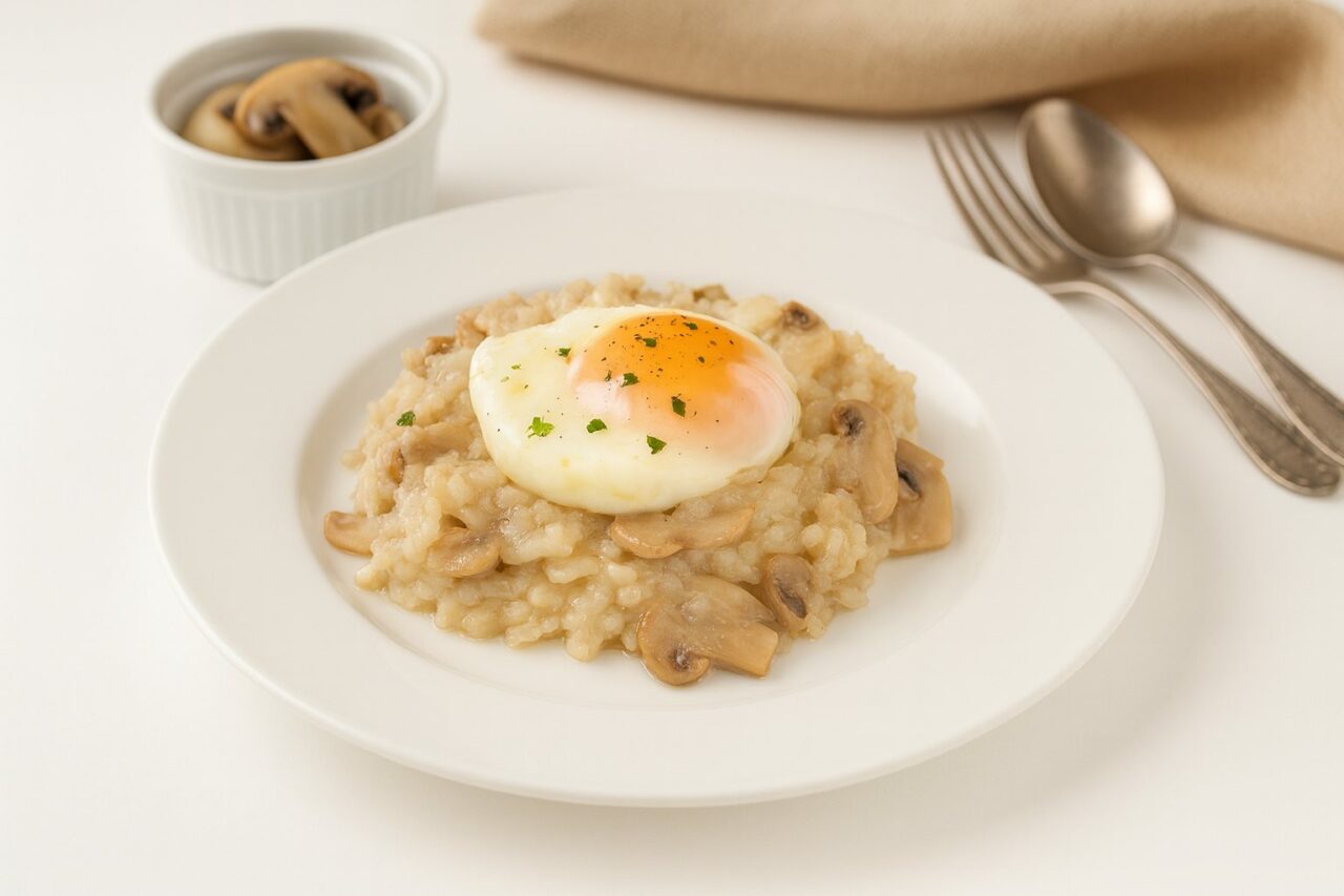 Receta de Risotto con Champiñones y Huevo Thermomix®