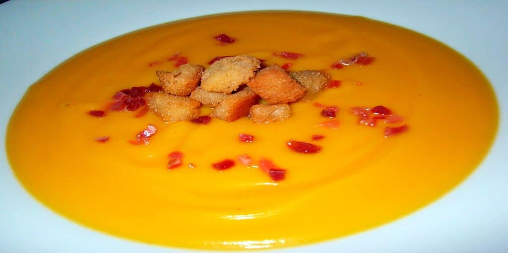 crema de calabaza y coliflor