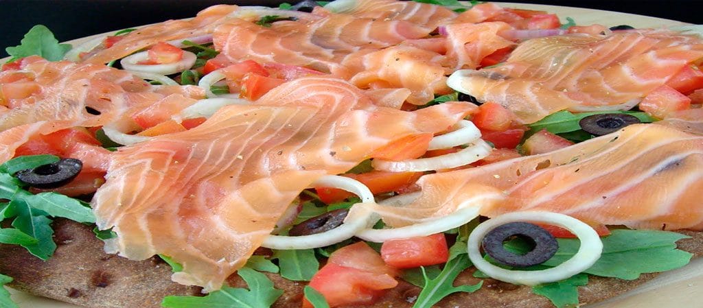 focaccia de carpaccio de salmon