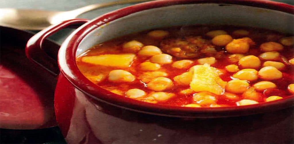 guiso de garbanzos con verduras